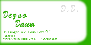 dezso daum business card